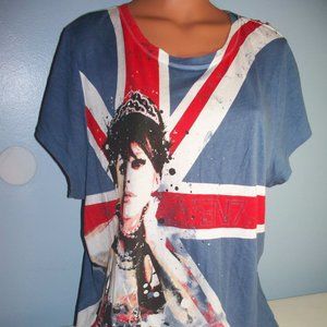 Seven7 Luxe Tshirt Shirt Red White Blue Top 18/20 D12